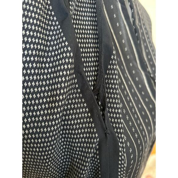 Vince Black White Printed Dolman Sleeve Silk Blouse - Picture 6 of 8